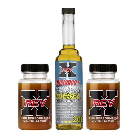 REV X Kit Diesel d'Hiver - Distance+ Hiver (8oz) + Additif d'Huile Haute Performance (2 Pack)