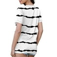 thumbnail image 4 of NAMTYQX V Neck T Shirts for Women Soft Short Sleeve Pattern Cute Womens Tops Summer Tshirts Shirts for Women White Size 3XL, 4 of 5