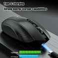 thumbnail image 6 of Wireless Bluetooth Dual Mode Mouse - 1600 DPI Adjustable Silent Click Gaming & Office Mouse with Type-C Fast Charging, Ergonomic 4.69in (Black)​, 6 of 6