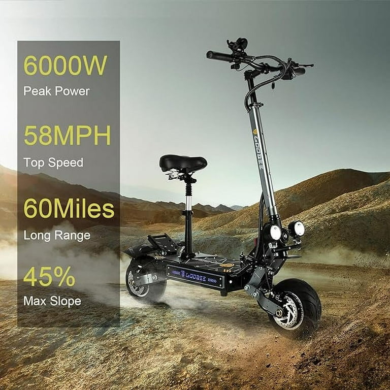Goobee ZO01Pro City Adult Commuter Electric Scooter, Dual