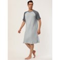 thumbnail image 4 of Camisón para Hombre Lars Amadeus Mangas Raglán Gris M, 4 of 6