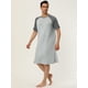 thumbnail image 4 of Camisón para hombre Ropa de dormir Mangas raglán Comfy Lounge Pijamas suaves Camisa de dormir suelta Camisón gris L, 4 of 6