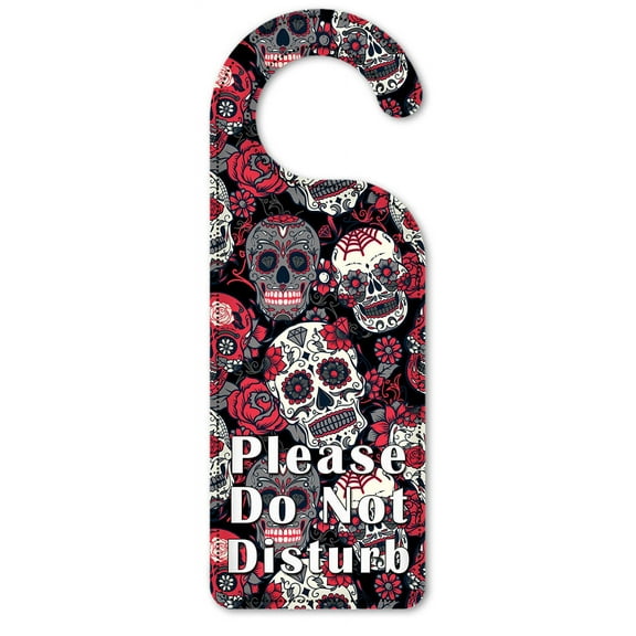 Do Not Disturb Door Knob Hanger Sign - New Day of the Dead