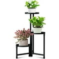 thumbnail image 1 of Soportes para plantas para interiores y exteriores, soportes para plantas para interiores, soporte para macetas de esquina alto de metal negro de 3 niveles, estantes para plantas, múltiples para, 1 of 7
