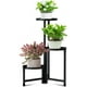 thumbnail image 1 of Soportes para plantas para interior y exterior, soportes para plantas para interior y exterior, estantes altos de metal negro de 3 niveles para macetas de esquina para plantas, para patio, sala de, 1 of 7