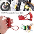 thumbnail image 1 of Meileang Disc Brake Lock Reminder Cable 120CM Retractable Steel Wire Bright Color Motorcycle Mountain Bike Anti-Theft Security Disc Lock Warming Rope Bicycle Accessories, 1 of 8