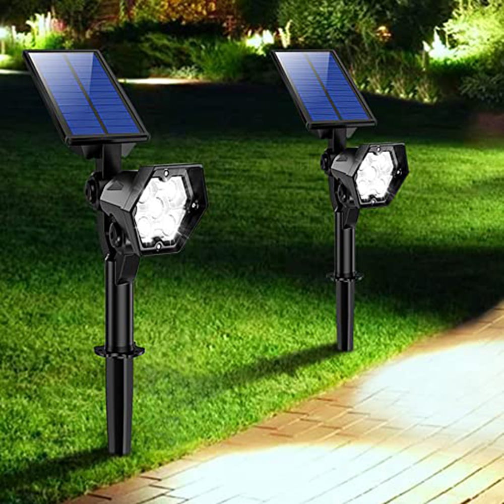 Solar Power Light Sensor LED Panel Lamp White Outdoor Wall Garden Waterproof ON 