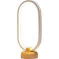 thumbnail image 5 of Lámpara de escritorio moderna Lámpara de mesa de madera LED, luz nocturna junto a la cama del dormitorio, iluminación LED regulable, decoración creativa del hogar, regalo único para calentar, 5 of 5
