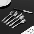 thumbnail image 4 of 24-Piece Stainless Steel Flatware Set for 4, Mirror Polished Silverware Set with Steak Knives - Dishwasher Safe Kitchen Utensils for Home, Wedding, Restaurant, 4 of 5