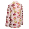thumbnail image 5 of Delicious Pink Retro Cupcakes Long Sleeve Blouse Woman Streetwear Casual Shirts Summer Oversize Woman Streetwear Clothing Birthday Present, 5 of 7