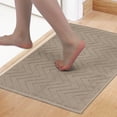 thumbnail image 2 of Unique Bargains Fade Resistant Cotton Bath Rugs Shower Mat Bathroom Non Slip Khaki, 2 of 7