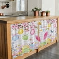 thumbnail image 6 of Happy Easter Tier Curtains 36 Inch Length, Spring Watercolor Bunny Eggs Flower Grey Plaid Cafe Short Curtains for Bathroom Over Sink, Small Kitchen Curtain Light Filtering Drapes 2 Panels 27.5"Wx36"L, 6 of 8