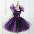 thumbnail image 3 of Witch Costume Kids Girl Witches Dress Princess Outfit Scary Purple Hat Brooms Party Cosplay Carnival Fancy Dress, 3 of 7