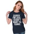 thumbnail image 3 of I Didn't Want to Come Introvert Funny Womens Fitted Plus Size Graphic Tee Brisco Brands 2X, 3 of 5