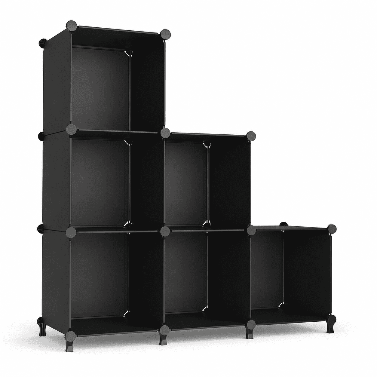 Black 6 Cube Closet Organizer, Multi-Purpose Storage Shelf System