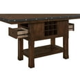 thumbnail image 6 of Lexicon Schleiger 5-Piece 2 Drawers Wood Counter Height Dining Set in Dark Brown, 6 of 14