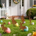 thumbnail image 5 of YWIYIUD 5Pcs Funny EasterBunny Silhouette Garden Stake Metal Rabbit Stake Garden Easter Decorations Welcome Signs Rabbits Happy Easter Spring Decor for Outdoor Festival Home Party Supplies, 5 of 6
