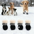 thumbnail image 2 of Small Dog Shoes for Winter, Snow Booties for Puppy, Outdoor Warm Dog Booties for Cold Weather (Black, S), 2 of 6