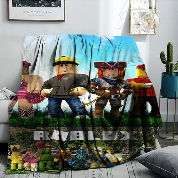 Roblox Fluffy Blanket Lightweight Comfy Throw Fleece Flannel Plush Throw Blankets for Bed,Couch