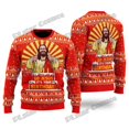 thumbnail image 3 of Suéter navideño feo con estampado 3D de Jiu Jitsu con Jesús te respalda para hombres y mujeres, suéter de punto cálido e informal para invierno MY20, 3 of 5