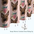 thumbnail image 6 of German Shepherd with Roses Shower Curtain 72"x84" ,Bathroom Decorative Shower Curtains Set with 12 Hooks,Modern Waterproof Washable Shower Curtain, 6 of 6