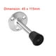 thumbnail image 5 of Uxcell Tope de Puerta con Punta de Goma de 4.53 pulgadas de Largo en Acero Inoxidable con Acabado Plateado Cepillado, 5 of 5