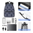 thumbnail image 6 of Lsque Geometry Flower Classic Casual Backpack - Large Capacity Water-Resistant Backpack for School, Work, Travel, and Outdoor Activities, 6 of 8