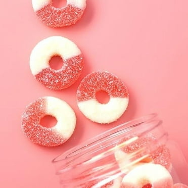 Gummy Candy - Watermelon Gummy Rings - 12 oz - Gummies Candy in Jar - Fun and Delicious Gummy Snack - Peanut & Tree Nut Free, Gluten and Dairy Free