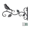 thumbnail image 1 of Moyic Gancho de planta decorativo de hierro negro hermoso y de moda - para comederos de pájaros El metal es resistente Jardín y Patio pájaro trilobulado, 1 of 6