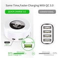 thumbnail image 2 of QinYing 75W 6-Port USB Charger Desktop Charging Station(Type-C, Quick Charge 3.0 and 4 USB Ports) with Wireless Charger,Multi USB Charger Hub for Smartphone More White, 2 of 6