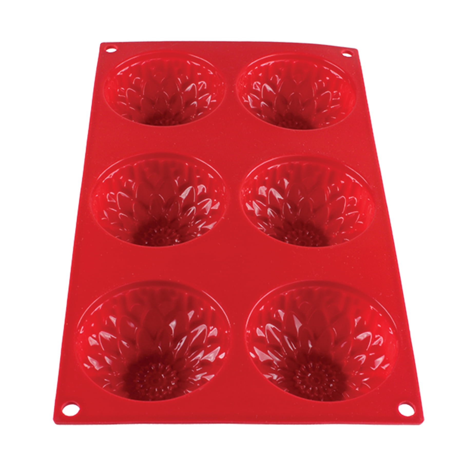 Excellante 3.89 Oz Sunflower High Heat Silicone Baking Mold, 6 Cavities, Comes In Each