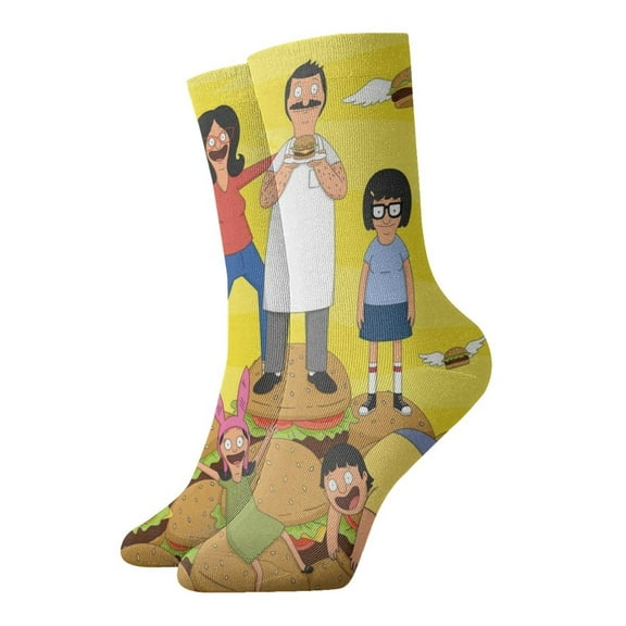 Bob's Burgers Socks Casual Thick Warm Socks Soft Elastic Tube Socks All Season