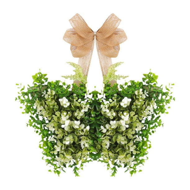 Corona de primavera Todos los años Corona floral Corona de otoño artificial Coronas de simulación para pared Decoración de fiesta en el hogar
