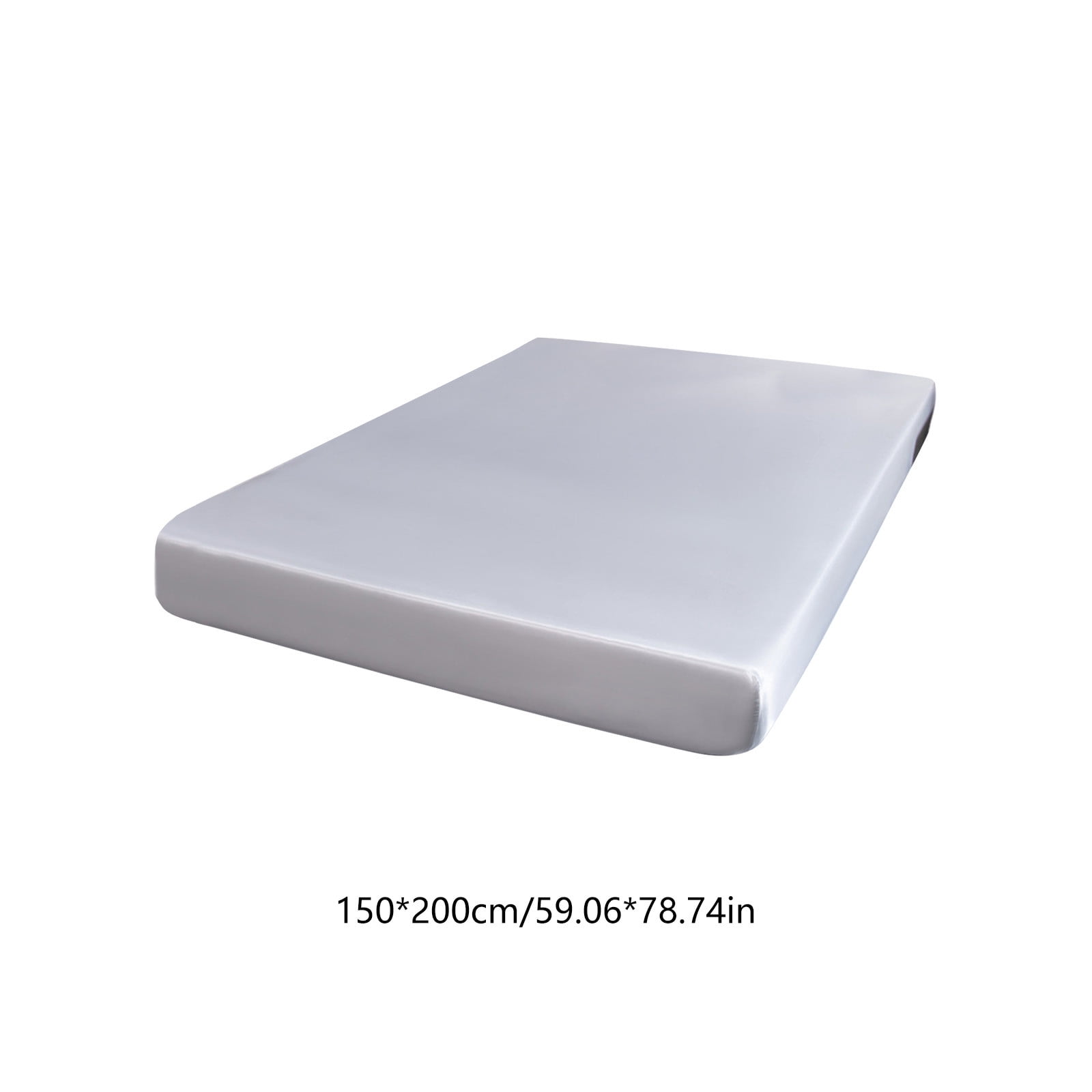 Fitted Sheet 78.74 x 59.05 Inch Stretch Bed Sheet Ice Silk Feel Mattress Cover Smooth Soft Cooling Bedding Protector for Bedroom Hotel Guest Room Sofa Couch Cover Home Sleep Mattress Topper Cover