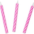 thumbnail image 2 of Classic Striped Spiral Birthday Candles Party Supplies, 24 Count Per Pack, 1-Pack Pink, 2 of 3