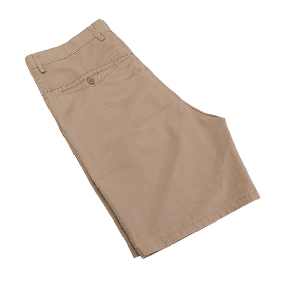 YUANxueke Mens Big&Tall Cotton Slacks Shorts Elastic Waist Relaxed Fit Chino Shorts Summer Daily Wear Dressy Shorts with Pockets
