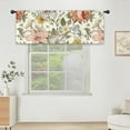thumbnail image 6 of Flower Floral Kitchen Curtain Valance 54W x 18L Inch Vintage Blossom Plant Botanical Beige Spring Boho Retro Rod Pocket Short Cafe Small Window Treatment Drapes Decor, 6 of 6