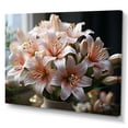 thumbnail image 2 of Designart "Lilies Elegant Peach White painting II" Floral Wall Art Print, 2 of 5