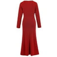 thumbnail image 4 of SMihono Fashion Women's Glitter Long Sleeve Maxi Dress Elegant Scoop Neck Formal Evening Party Wedding Guest Bridesmaid Holiday Red XXL, 4 of 6