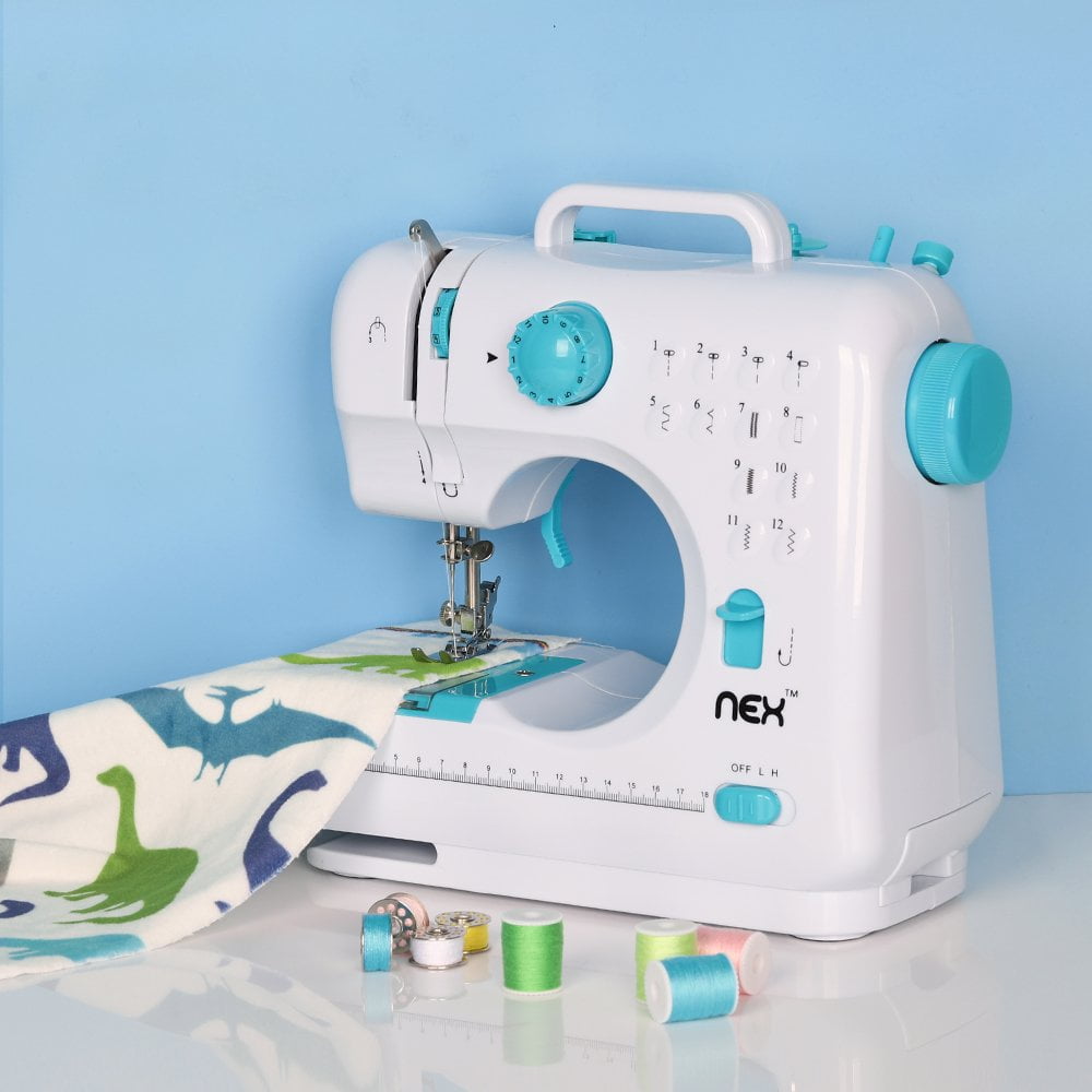 NEX™ Cute Pink Flex-Speed Double-Thread Cordless Easy Sewing Machine with  Needle Protector