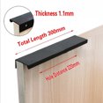 thumbnail image 1 of Black Kitchen Cabinet Door Handles Cupboard Drawer Concealed Finger Edge Pull, 1 of 1