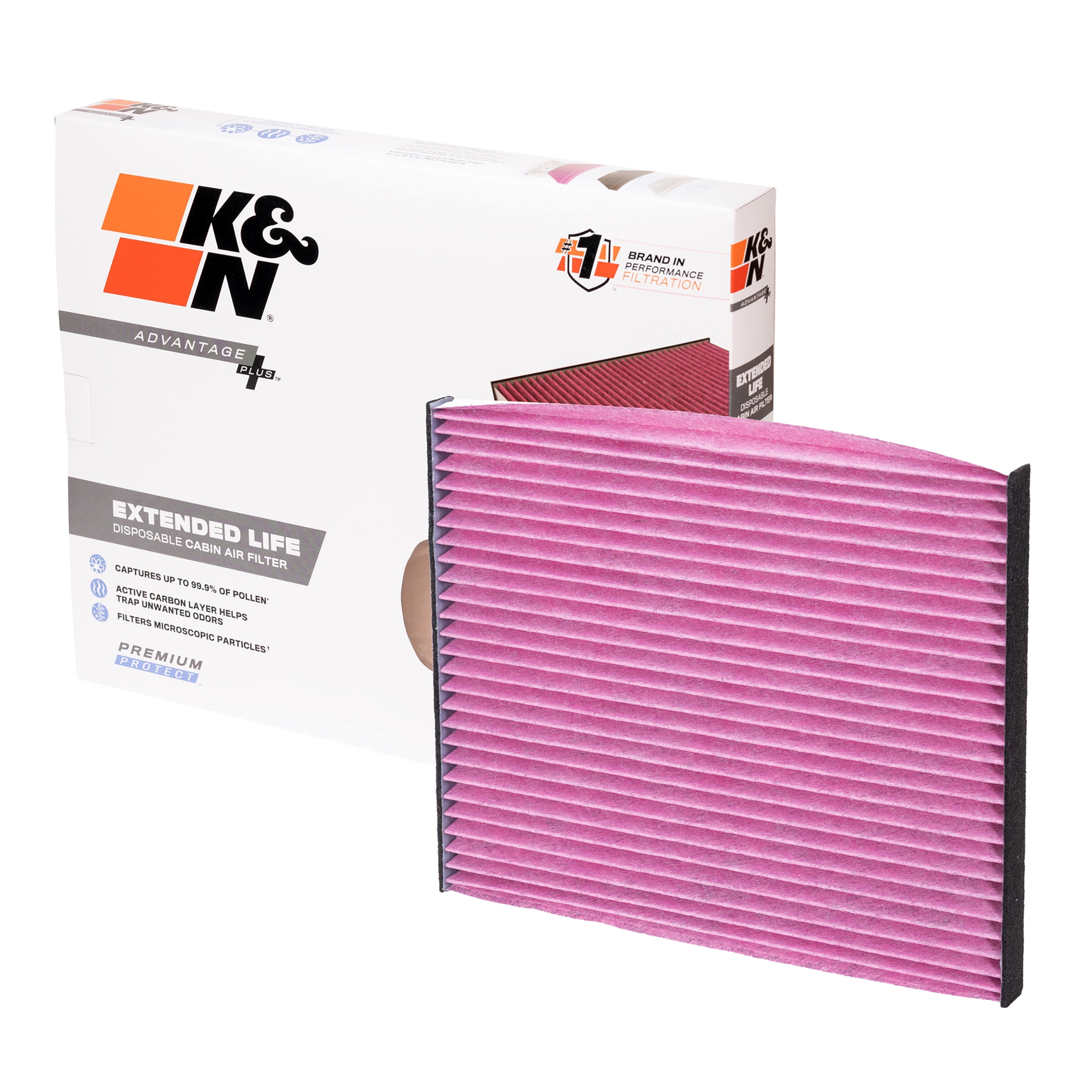 K&N Advantage Plus Cabin Air Filter: Extended Life Disposable, Easy Installation, Cleaner Air Inside Vehicle, DVF6063