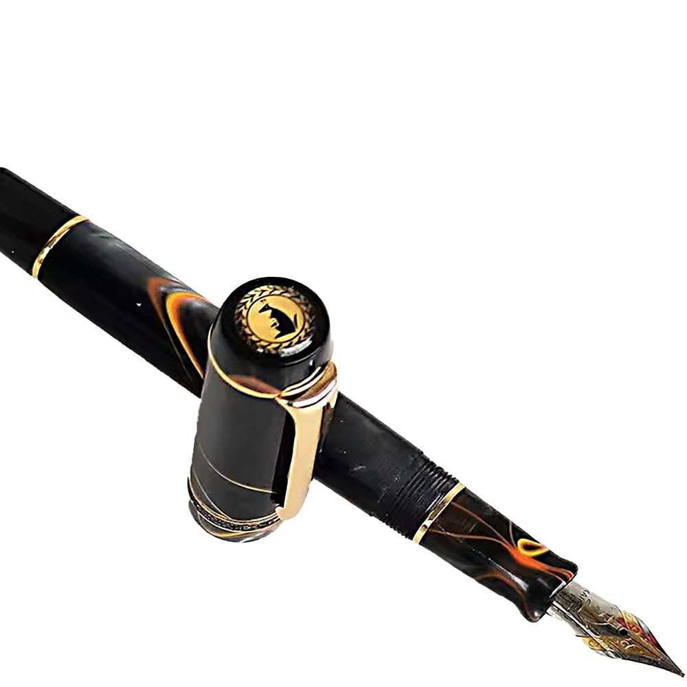 1Pc 316 Resin Black Fountain Pen F Nib 0.5 mm Writting Ink Pen Fountain Pen