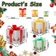 thumbnail image 4 of Litake Christmas Decorations Lighted Gift Boxes, Set of 3 Gift Boxes (Large, Medium, Small) with 50 Mini Lights for Indoor Outdoor Christmas Tree Home Party Decor (Cartoon Theme), 4 of 9