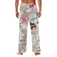 thumbnail image 6 of GrmtClth Men's Flannel Camo Lounge Pants Soft Thick Flannel Elastic Waist Flare Leg Daily Workout Sleep Sweat Pants Gray M, 6 of 6