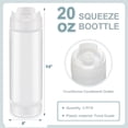 thumbnail image 2 of 2pack White Sauces Bottle Squeeze Bottle 20oz Plastic Syrup Dispenser QZS Self Sealing Restaurants Squeeze Dispenser for Party Home, 2 of 6