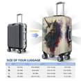 thumbnail image 2 of Colorful Ink Cute Horse Luggage Cover Anti Scratch, Elastic Suitcase Protector Suitcase Covers for Luggage Fits 18-32 Inch Luggage, 2 of 5