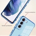 thumbnail image 2 of Compatible with Samsung Galaxy S21 Case Love Heart Plating Electroplate Luxury Elegant Case Camera Protector Soft TPU Shockproof Protective Corner Back Cover Galaxy S21 Case -Blue, 2 of 10