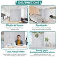 thumbnail image 6 of YRLLENSDAN Room Dividers and Folding Privacy Screens, Wall Divider for Living Room, Freestanding Indoor Room Divider for Room Separation, White 4 Panels, 6 of 7