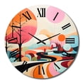 thumbnail image 4 of Designart "Colorful Mid Century Abstract Horizon" Mid-century Oversized Wall Clock, 4 of 5